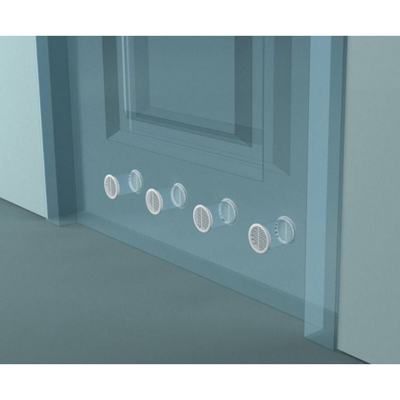 4elementsДверная переточная решетка с фланцем ProMistral D50 (4 штуки) Beige, изображение 7