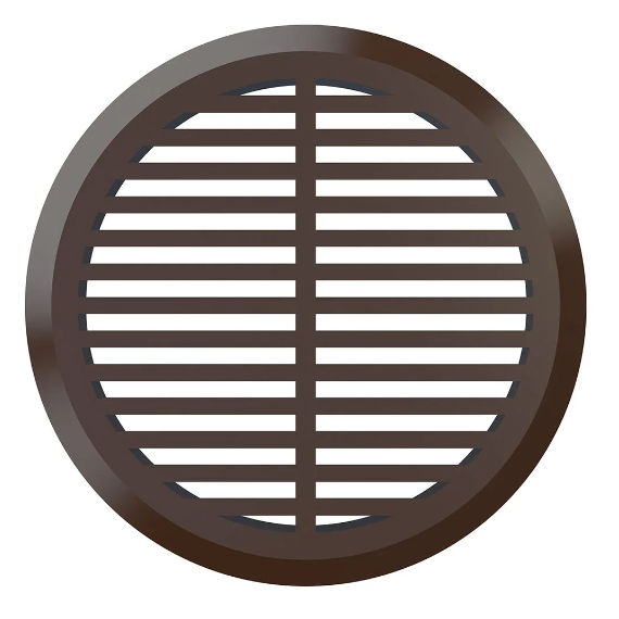 4elementsДверная переточная решетка с фланцем ProMistral D50 (4 штуки) Brown, изображение 3