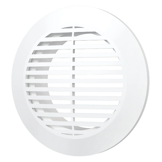Круглая вытяжная вентиляционная решетка с фланцем Mistral D100 White
