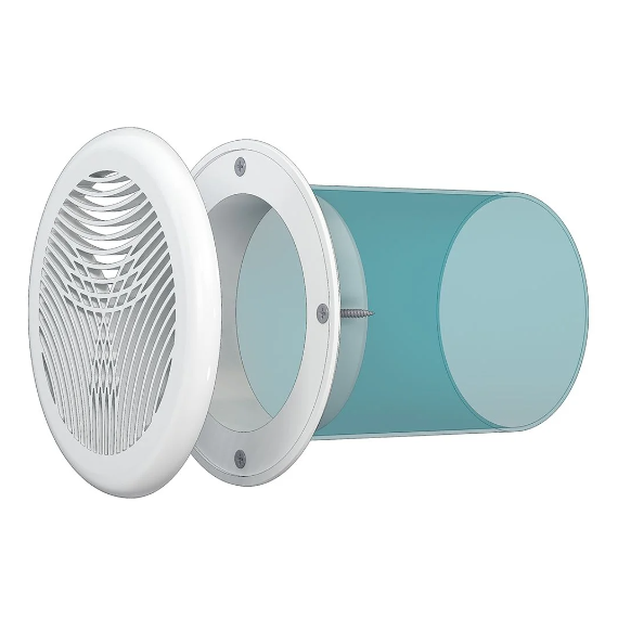 Круглая вытяжная вентиляционная решетка Mistral D125 White, изображение 5