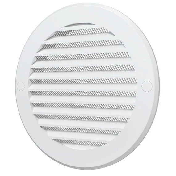 4elementsКруглая вытяжная вентиляционная решетка с сеткой Mistral 12РКС D125 White