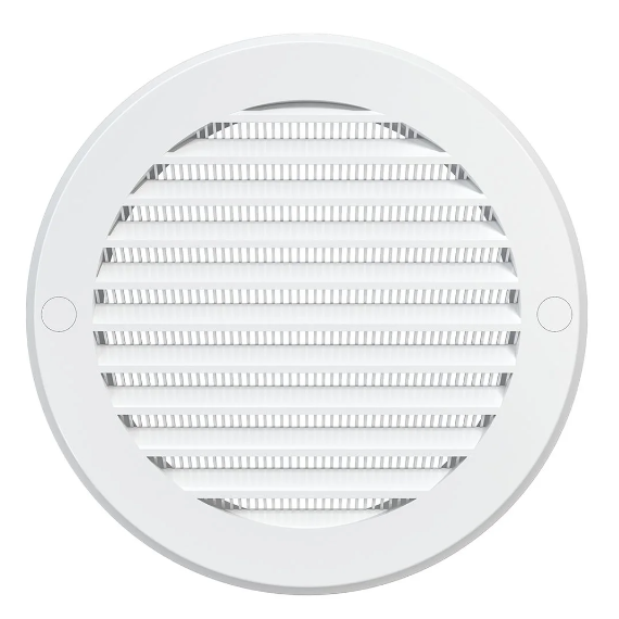 4elementsКруглая вытяжная вентиляционная решетка с сеткой Mistral 12РКС D125 White, изображение 2