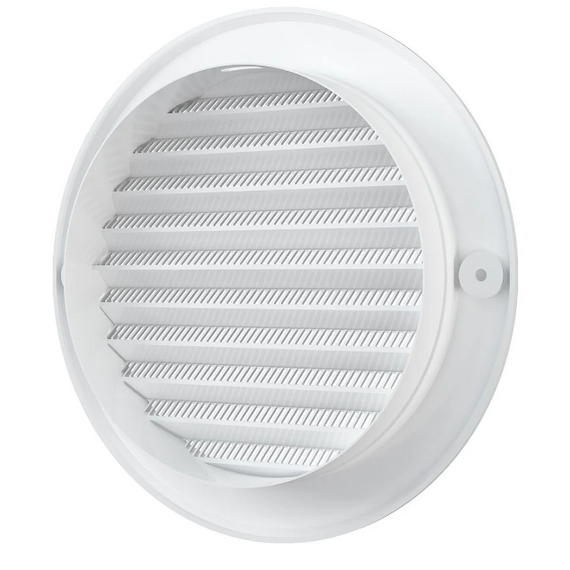 4elementsКруглая вытяжная вентиляционная решетка с сеткой Mistral 12РКС D125 White, изображение 4