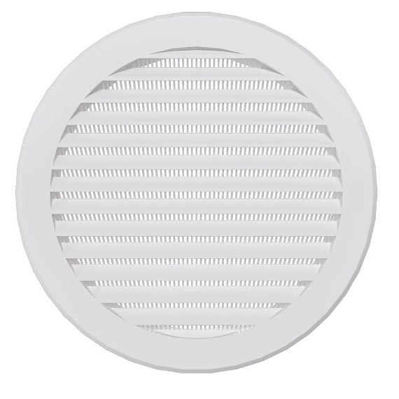 Круглая вытяжная вентиляционная решетка с сеткой Mistral D160 White, изображение 2
