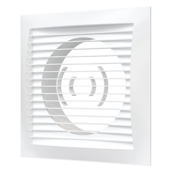4elementsВытяжная вентиляционная решетка из АБС-пластика с фланцем Mistral 20х20 D160 White