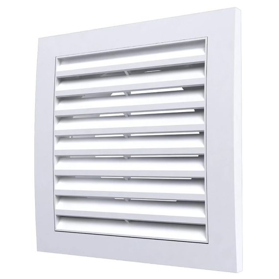 Вытяжная вентиляционная решетка из АБС-пластика с фланцем Mistral 15x15 D100 White, изображение 2
