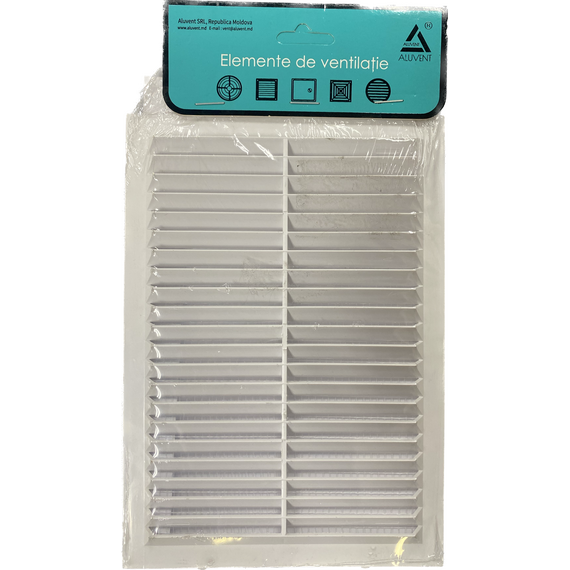 4elementsВытяжная вентиляционная решетка из ПВХ Aluvent 1319V 13x19 White, изображение 3