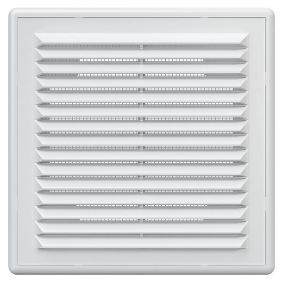 Вытяжная вентиляционная решетка с фланцем Aluvent 160/125K 20х20 White, изображение 2
