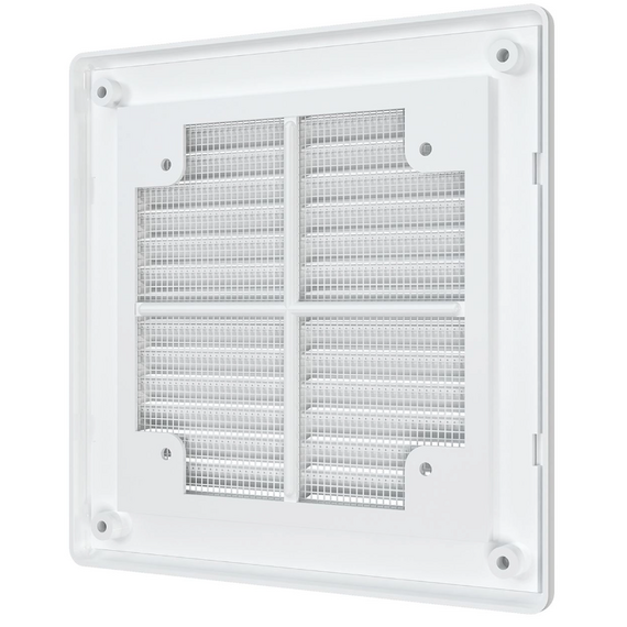 Вытяжная вентиляционная решетка с фланцем Aluvent 160/125K 20х20 White, изображение 4