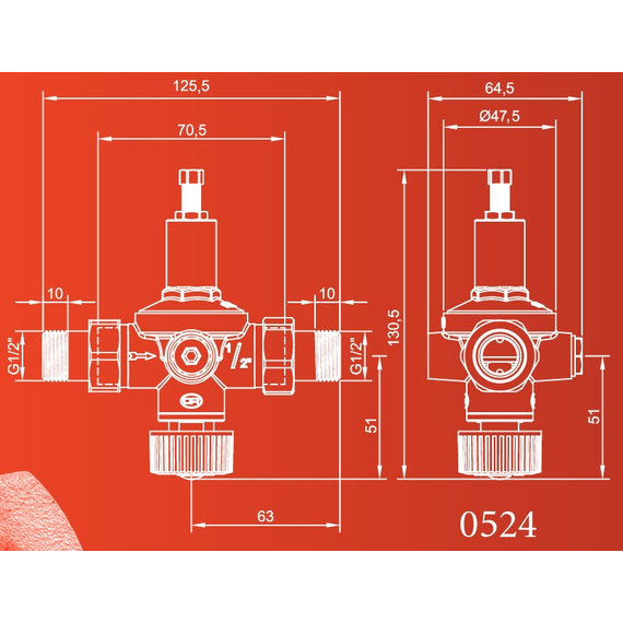 Система авт.подпитки RIAL 1/2" MM с америк (встроенный обратным клапан, запорный кран, фильтр) OR, изображение 3