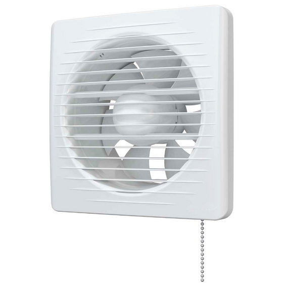 4elementsОсевой вытяжной вентилятор с сеткой и шнурком VentEurope CLASSIC 150 PS White