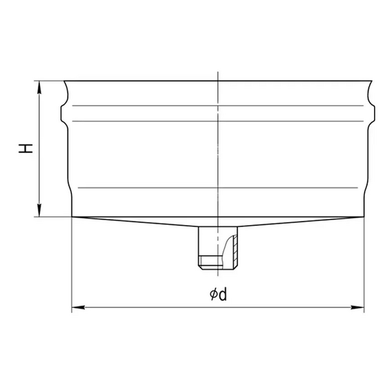Конденсатоотвод для сэндвича внутренний Ferrum (430/0,5) D197, изображение 4