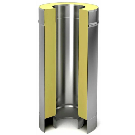 Сэндвич дымоход двустенный 0,5м Ferrum (430/0,8) D115х200, изображение 3