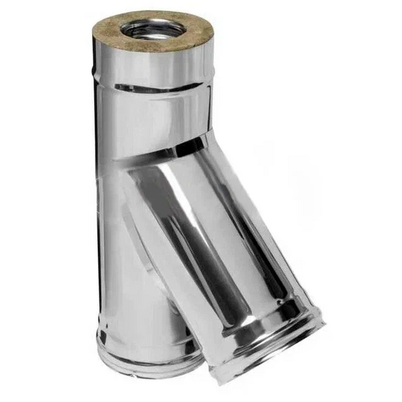 Сэндвич-тройник для дымохода 135° Ferrum (430/0,5) D115х200, изображение 3