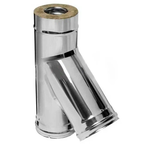 Сэндвич-тройник для дымохода 135° Ferrum (430/0,5) D130x200, изображение 3