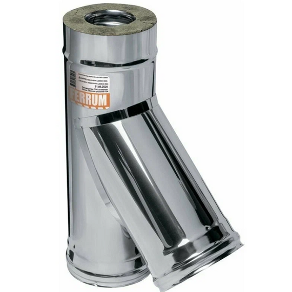Сэндвич-тройник для дымохода 135° Ferrum (430/0,5) D150x210