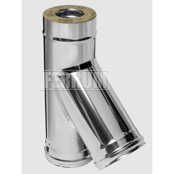 Сэндвич-тройник для дымохода 135° Ferrum (430/0,5) D150x210, изображение 4