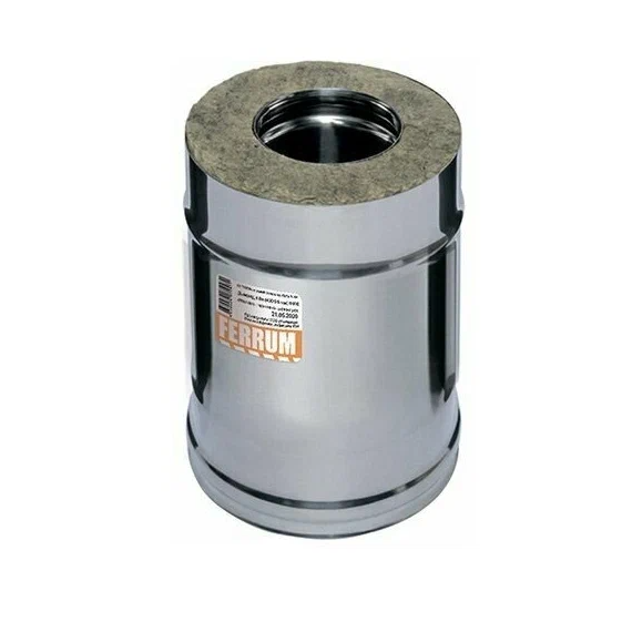 4elementsСэндвич дымоход двустенный 0,25м Ferrum (430/0,5) D180x280, изображение 2