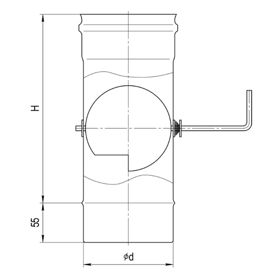 4elementsШибер для дымохода Ferrum D115 (0,5 мм), изображение 5