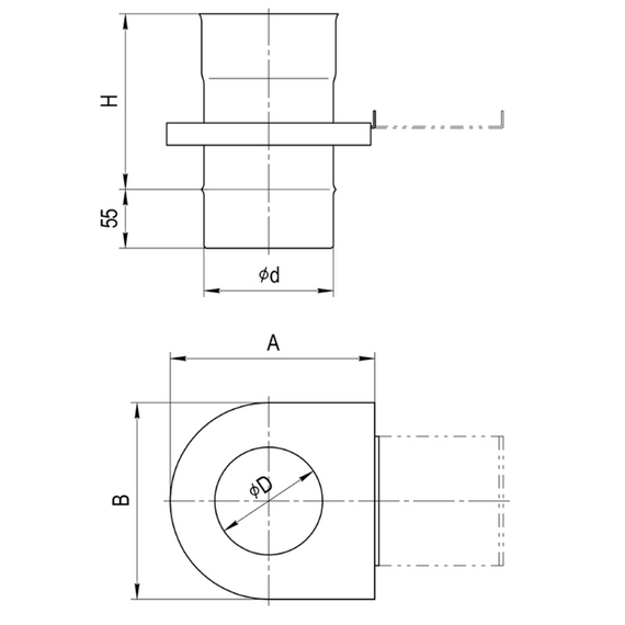 Шибер-задвижка для дымохода Ferrum D115 (0,8 мм), изображение 4