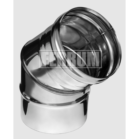 4elementsКолено угол на 135° для дымохода (2 секции) Ferrum D130 (0,5мм), изображение 4