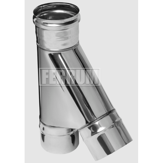 Тройник-К на 135° для одностенного дымохода Ferrum D130 (0,5 мм), изображение 3