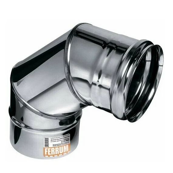 4elementsКолено угол на 90° для дымохода (3 секции) Ferrum D150 (0,8мм)