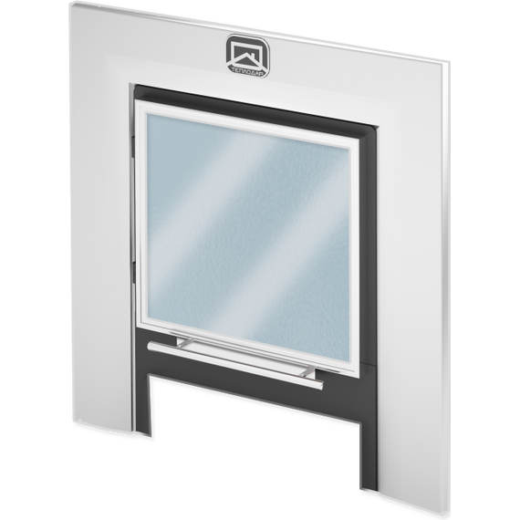 4elementsДверца со стеклом 16" Панорама с обрамлением  Теплодар, изображение 2