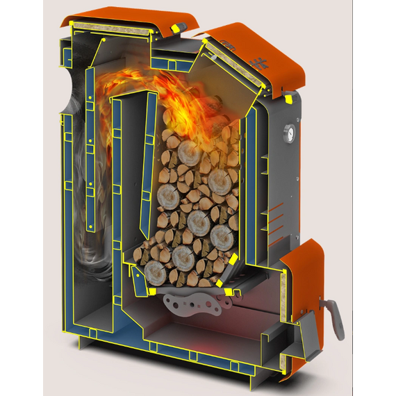 Твердотопливный котел 20 кВт Теплодар Куппер МЕГА 20, изображение 2