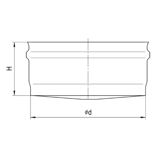 Заглушка внешняя для дымохода нижняя Ferrum D180 (0,5мм), изображение 4
