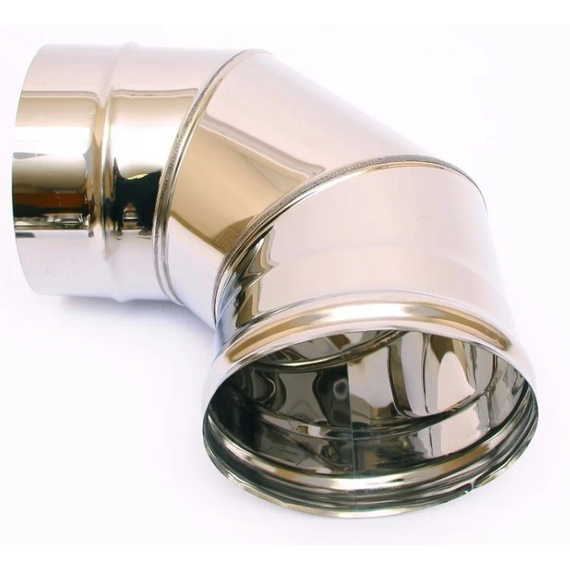 Колено угол на 90° для дымохода (3 секции) Ferrum D180 (0,5мм), изображение 4