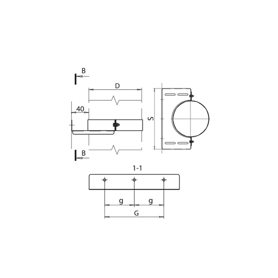 4elementsСтеновой хомут для дымохода Ferrum D150, изображение 3