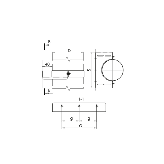 4elementsСтеновой хомут для дымохода Ferrum D180, изображение 3