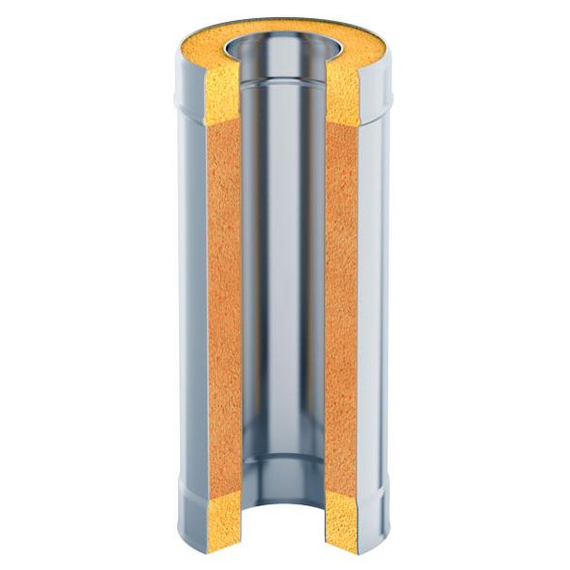 4elementsСэндвич дымоход двустенный 0,5м Теплодар D150x200 о/н, изображение 2