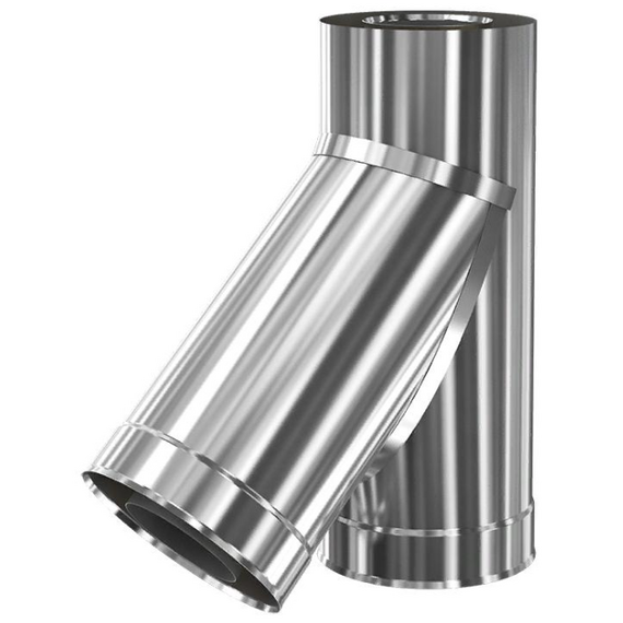 Сэндвич-тройник для дымохода 135° Теплодар Профи (430/0,8) D200x280