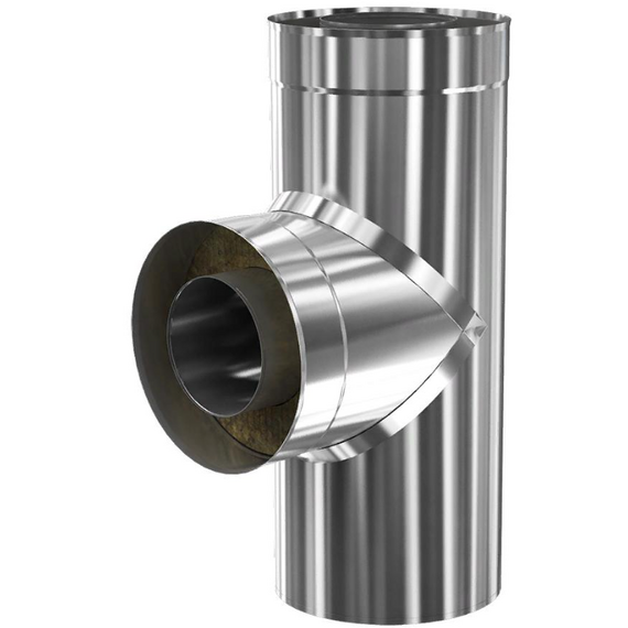 4elementsСэндвич-тройник для дымохода 90° Теплодар Профи (430/0,8) D200x280