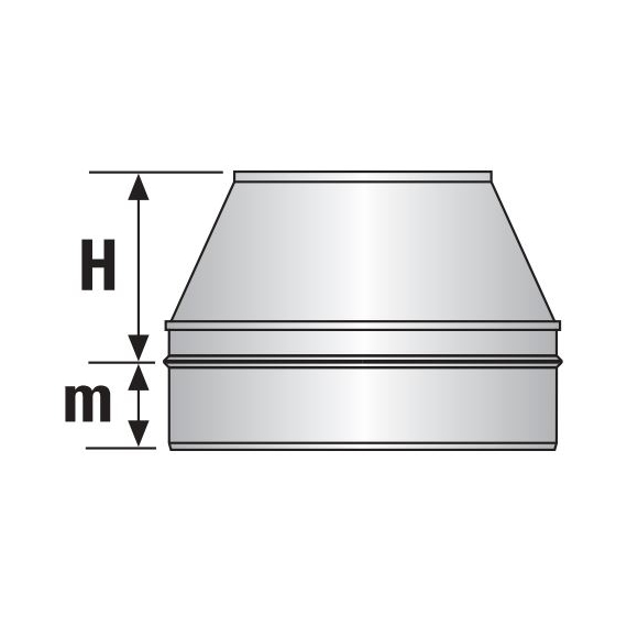 Конус для дымохода Alpinox Ø150x210 (304/0,5) ALPTKS 150