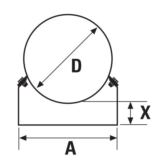 Стеновой хомут для дымохода Alpinox  Ø150 - 430 (304/2мм) ALPTDSK 150