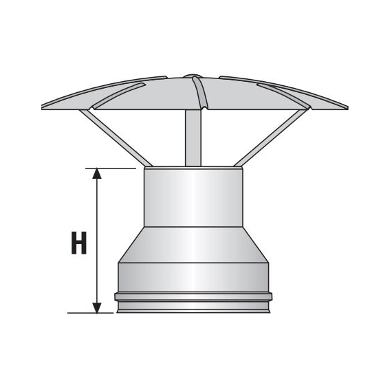 4elementsОголовок для дымохода Alpinox Ø150x210 (304/430/0,5) ALPCCS, изображение 2