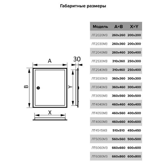4elementsЛюк ревизионный металлический с замком 30х40 Mistral, изображение 5