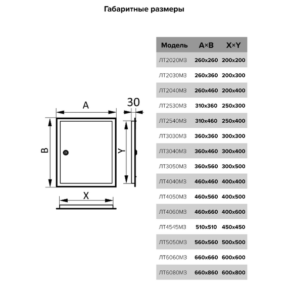 4elementsЛюк ревизионный металлический с замком 60х60 Mistral, изображение 5