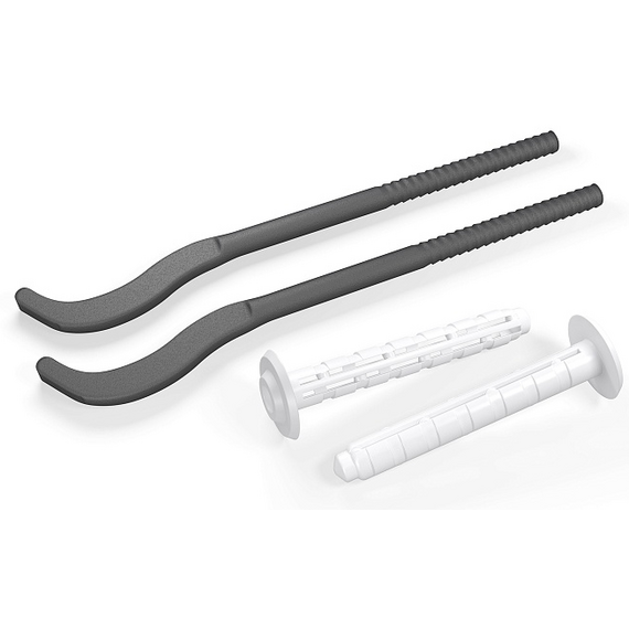 Комплект плоских кронштейнов с дюбелями 7,2х170мм, черные Royal Thermo