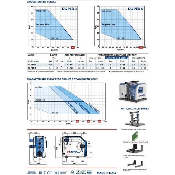 Автоматическая насосная станция Pedrollo DG PED 3 0,75 kW, изображение 3