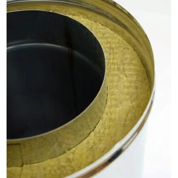 Сэндвич дымоход двустенный 1м Ferrum (430/0,8) D115х200, изображение 7