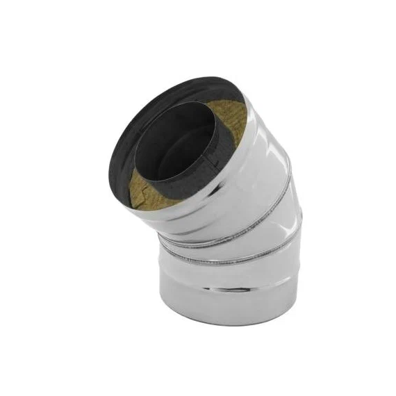 4elementsСэндвич-колено для дымохода 135° Ferrum (430/0,8мм) D115х200, изображение 9