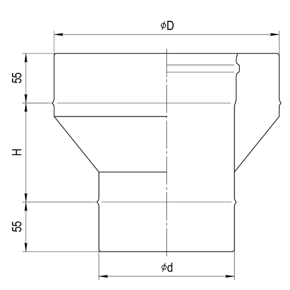 4elementsСтарт-сэндвич для дымохода Ferrum (430/0,5) D130x200, изображение 4