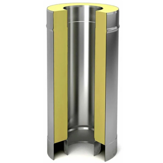 Сэндвич дымоход двустенный 0,25м Ferrum (430/0,5) D130x200, изображение 3