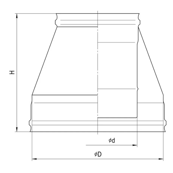 Конус для дымохода Ferrum (430/0,5) D150х210, изображение 6
