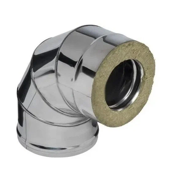4elementsСэндвич-колено для дымохода 90° Ferrum (430/0,5мм) D150x210, изображение 2