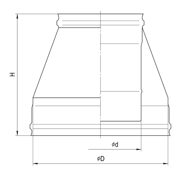 Конус для дымохода Ferrum (430/0,5) D180x280, изображение 6